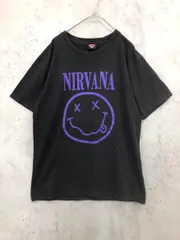 GTS ジーティーエス NIRVANA スマイルロゴ バンド Tシャツ sizeS/黒