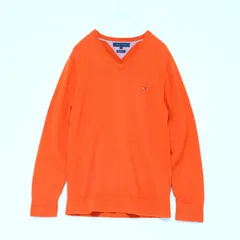 【メンズ】トミーヒルフィガー Vネックニット L オレンジ /251022018