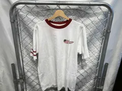 90s 白タグ STUSSY ステューシー シングルステッチ 半袖Tシャツ サイズM レッド×ホワイト 