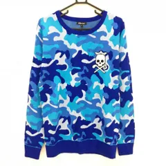 【新品】バーディーハント セーター ブルー×ライトブルー カモフラ 迷彩 ニット メンズ LL ゴルフウェア Birdie hunt