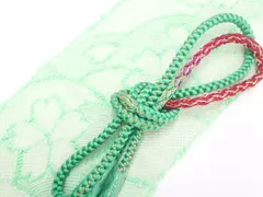 【一輝堂】和装小物 帯締め 帯揚げ セット 振袖用 総絞り 丸組 金糸 美品 帯締 帯揚 25w11-13928