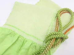 【一輝堂】和装小物 帯締め 帯揚げ セット 振袖用 総絞り 丸組 金糸 美品 帯締 帯揚 25w11-13931