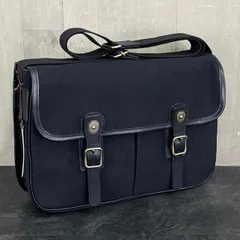 ショルダーバッグ 【未使用】タグ付き APHRODITE E MIO NO.5946 コットン 牛皮革 ブラック ARMY DUCK / 510143 在★4