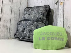 JACQUES LE CORRE ジャックルコー グレー レザー ナイロン 総柄 ワンショルダー ショルダーバッグ 