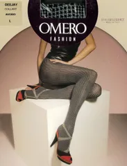 オメロ　インポートファンシータイツ　DEEJAY   AVORIO  LL～3L　千鳥格子柄