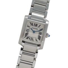 カルティエ Cartier 時計 レディース ブランド タンクフランセーズ SM 2006年クリスマス限定 クオーツ QZ ステンレス SS W51031Q3 シルバー ピンク 磨き済み 【中古】 Cartier（カルティエ） 時計 レディース ブランド タンクフランセーズ