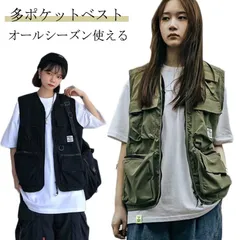 メンズ ワークベスト 夏 フィッシングベスト レディース ベスト 登山 釣り 渓流 アウトドア 多ポケット 多機能 ミリタリー メンズ レディース ミリタリーベスト ベストバッグ 重ね着 機能性 キャ#goudoudou6406