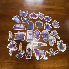 【a-1】ゴシック･パープル(25枚入)/シール･ステッカー