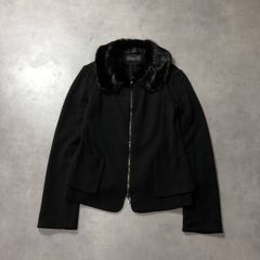 WQ906○BASILE28：ミンクファー付きジップアップウールジャケット ○40 