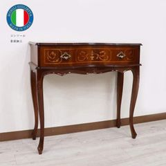 パブテーブル 110cm 大理石 長方形 カフェテーブル ブロンズ調 石