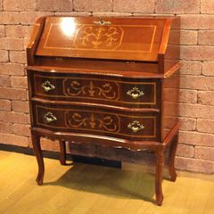 パブテーブル 110cm 大理石 長方形 カフェテーブル ブロンズ調 石