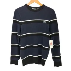 ラコステ LACOSTE フランス製 ワンポイント L/S ボーダーニット メンズ import：XS 