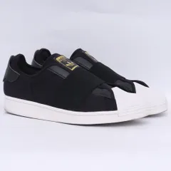 30cm ADIDAS スーパースタースリッポン ブラック ホワイト H67370