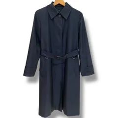 美品 Aquascutum アクアスキュータム ステンカラーコート ベルト&ライナー付き 比翼仕立て クラブチェック 高品質 フォーマル オフィス 日本製 ネイビー Sサイズ レディース 秋 冬 ゴーゴー古着セントラルパーク名古屋店No.1540Y