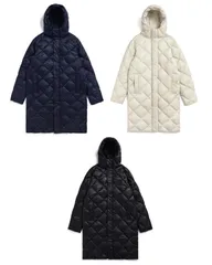 TAION シティ フードダウンジャケットロング