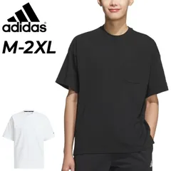 アディダス 半袖 Tシャツ メンズ adidas ルーズフィット ポケットTシャツ 胸ポケット 厚手 コットン ヘビーウェイト 無地 ポケT スポーツウェア トレーニング  男性 メンズウエア  服  メンズファッション/KQD20