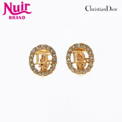Christian Dior クリスチャンディオール イヤリング CDロゴ ラインストーン
