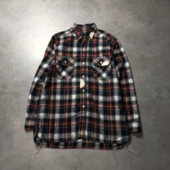 WQ911●AULA AILA:チェック柄フランネルシャツ ●0● 紺/赤/白 アウラアイラ