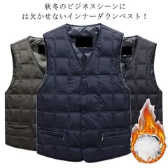 インナーダウン ベスト メンズ ダウンベスト Vネック ビジネス ライトダウン 軽量 防寒 保温 秋冬 暖かい インナー ダウンジャケット ショート丈 スリム 大きいサイズ ポケット付き 防寒着 防寒#erika7544