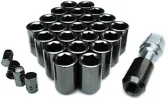 エスティーエスミチコ ホイールナットを内六角にドレスアップ エアバルブキャップセット 盗難防止 42 P1.25 チタン 6穴用24個 (42 P1.25 チタン 6穴用24個)