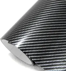 IlMondoMall 次世代の立体感 4D カーボンシート カーボンステッカー 汎用 152x30cm (黒　152x30cm)