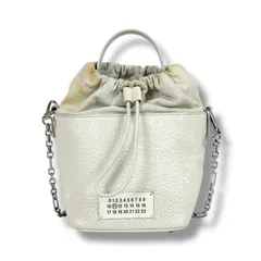 MAISON MARGIELA 5AC BUSKET バスケット 2WAY チェーンショルダーバッグ　ハンドバッグ　ホワイト　レザー