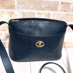 (美品)Burberrys (バーバリー)ショルダーバッグ 　レザー　ネイビー