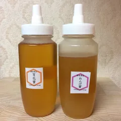 増量！【非加熱・生はちみつ】百花蜜300g&れんげ蜜250g(2本セット)