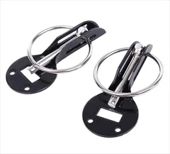 tomtask ボンネットピン クイックリリース クイックファスナー 汎用 エアロ パーツ バンパー ボンピン アルミ (ブラック)