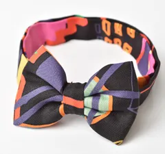 【美品】HERMES 蝶ネクタイ セルフタイ 赤×ゴールド 箱・袋付　希少手結び 美品】HERMES 蝶ネクタイ セルフタイ 赤×ゴールド 箱・袋付 希少手結び