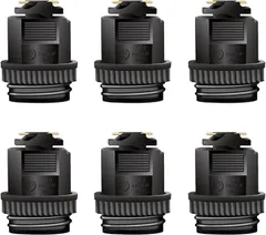 Aiwode ライティングレールソケット ダクトレール専用 電球ソケット E26口金 LED専用レール照明器具 天井照明 ロック機構により脱落を防止 適用 植物育成ライト LED電球 エジソン電球 (黒い,  6個入り)