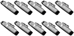 HWT LED サイドマーカー 10個 セット ダウンライト ランプ トラック 船舶 集魚灯 6連 汎用 (白,  24V)のサムネイル