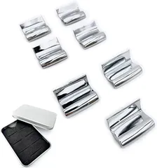 Meliore 汎用 メッキ スイッチ カバー ウインドウ プリウス パワー ボタン ガーニッシュ クローム トリム カスタム 窓 昇降 プリウス30系 (タイプ1(プリウス30系))