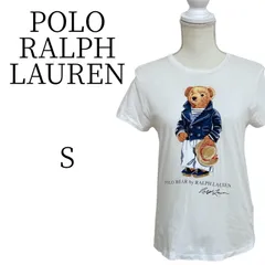 POLO RALPH LAUREN 白 プリント柄 半袖 Tシャツ S HMR090-19