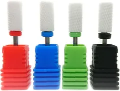 Daisybee ネイルドリルビット ネイルオフ ジェルネイル ネイルビット クロスカット セラミック 両刃 4本セット (4種類セット,  4個 (x 1))