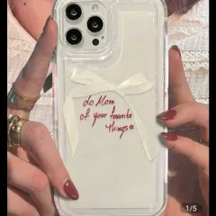 韓国風♡ リボン スマホケース 可愛い 透明 オシャレ