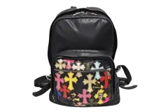 極美品 CHROME HEARTS クロムハーツ 7TH GRADE マルチセメタリークロスパッチ レザーバックパック 22パッチ CHクロス装飾 中古 4b008169のサムネイル