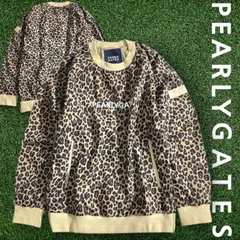 パーリーゲイツ ゴルフ 撥水×保温×制電 吸光熱変換Thermotron レオパード柄 ヒョウ柄 ストレッチ 長袖 スニード プルオーバー ブルゾン ゴルフウェア レディース 055-2221010 定価4.7万 ブラウン ▲052▼51001w11