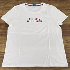 新品タグ付き レディース トミーヒルフィガー 半袖 Tシャツ Lサイズ ホワイト 137689 TOMMYHILFIGER/302148在★20