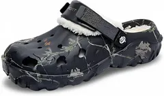 ａｄｚｕ ボアサンダル メンズ 冬用 裏起毛 防寒 あったか 厚底 軽量 滑り止め クロッグサンダル 室内履き 室外履き ベランダ 冬用サンダル (ブラック,  25.5 cm)