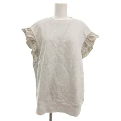 B&Y ユナイテッドアローズ BEAUTY&YOUTH ビューティー&ユース スウェット＆フリル ノースリーブ トップス カットソー グレー 灰色 フリルスリーブ Vガゼット /YJ