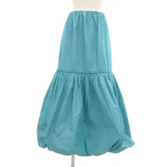 アダムエロペ Adam et Rope' バルーンスカート ギャザー ロング F ライトブルー 青 水色 /YJ