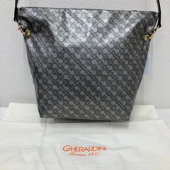 6761　GHERARDINIゲラルディーニ ソフティ　ショルダーバッグ　シルバー　グレー　軽量　レディース　きれいめ　上品　シンプル