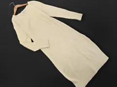 MERCURYDUO マーキュリーデュオ リブ ニット ワンピース sizeF/アイボリー ◇■ レディース