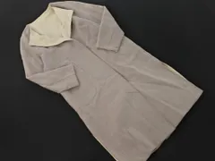 green label relaxing グリーンレーベルリラクシング ユナイテッドアローズ ウール混 リバーシブル ノーカラー コート size38/ライトグレーxアイボリー ◇■ レディース
