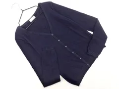 22 OCTOBRE 22 オクトーブル ウール混 Vネック カーディガン size2/紺 ◇■ レディース