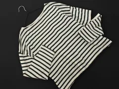 6 ROKU ビューティー＆ユース ユナイテッドアローズ ボーダー スリットスリーブ カットソー size36/白ｘ緑 ■◇ レディース