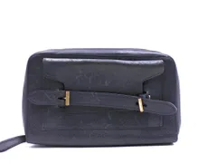 genten ゲンテン レザー 財布 ウォレット ショルダー バッグ 濃紺 ■■ レディース