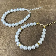 上品パール　ブレスレット　ホワイト