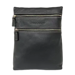 LONGCHAMP ロンシャン ショルダーバッグ ブラック レザー ショルダーバッグ メンズ 【未使用品】 12509K285